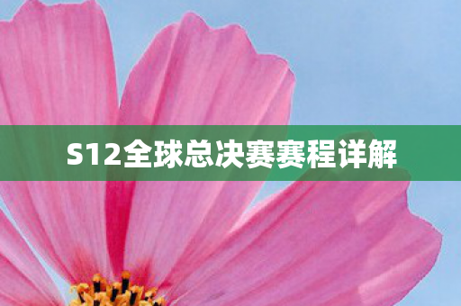 S12全球总决赛赛程详解图片