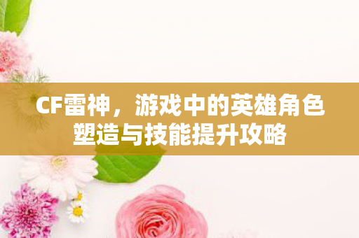 游戏中的英雄角色塑造与技能提升攻略图片