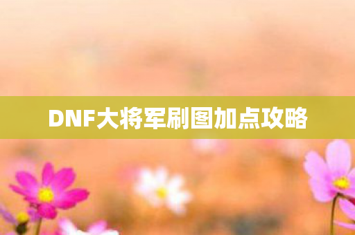 DNF大将军刷图加点攻略图片