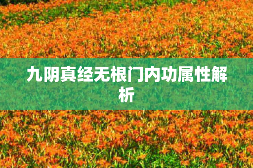 九阴真经无根门内功属性解析图片