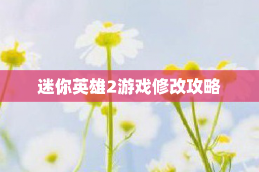 迷你英雄2游戏修改攻略图片