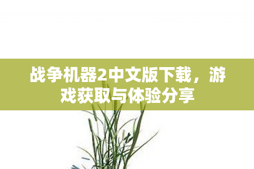 战争机器2中文版下载图片