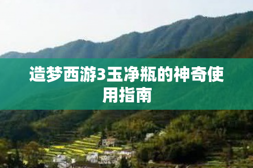 造梦西游3玉净瓶的神奇使用指南图片