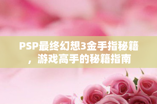 PSP最终幻想3金手指秘籍图片