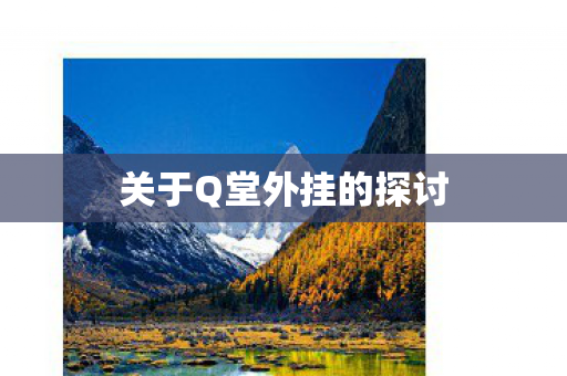 关于Q堂外挂的探讨图片