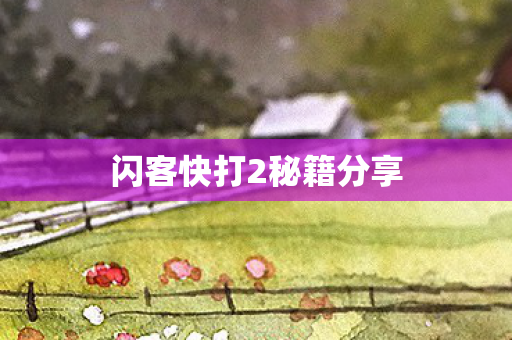 闪客快打2秘籍分享图片
