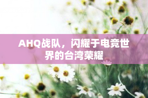 闪耀于电竞世界的台湾荣耀图片