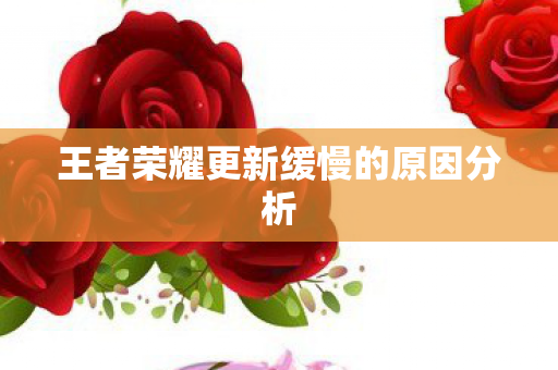 王者荣耀更新缓慢的原因分析图片