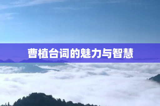 曹植台词的魅力与智慧图片
