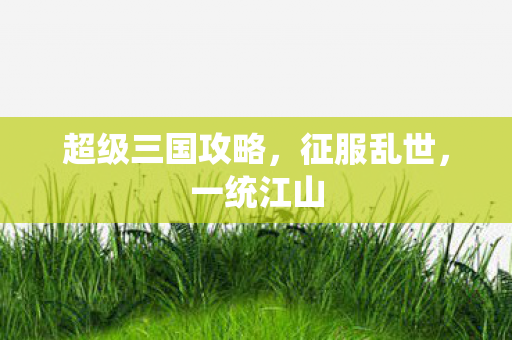超级三国攻略图片