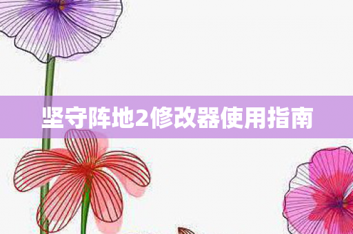 坚守阵地2修改器使用指南图片