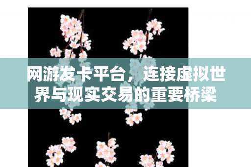 连接虚拟世界与现实交易的重要桥梁图片