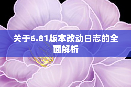 81版本改动日志的全面解析图片