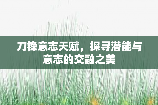 探寻潜能与意志的交融之美图片