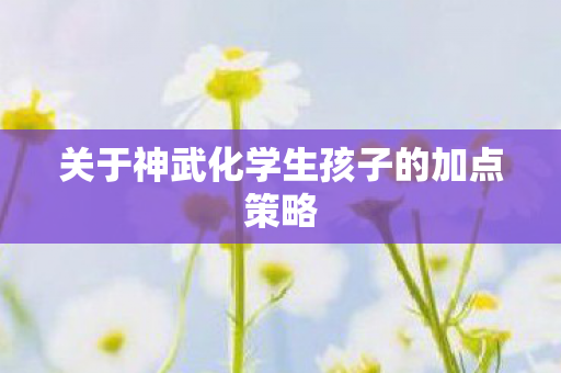 关于神武化学生孩子的加点策略图片