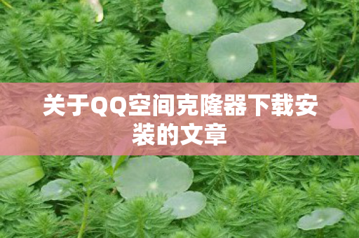 关于QQ空间克隆器下载安装的文章图片