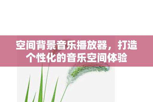 打造个性化的音乐空间体验图片