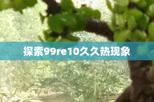 探索99re10久久热现象图片