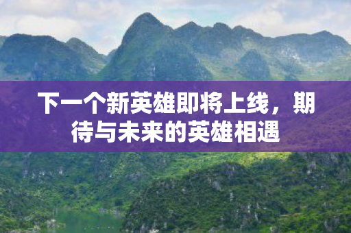 下一个新英雄即将上线图片