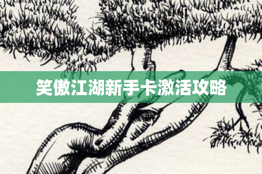 笑傲江湖新手卡激活攻略图片