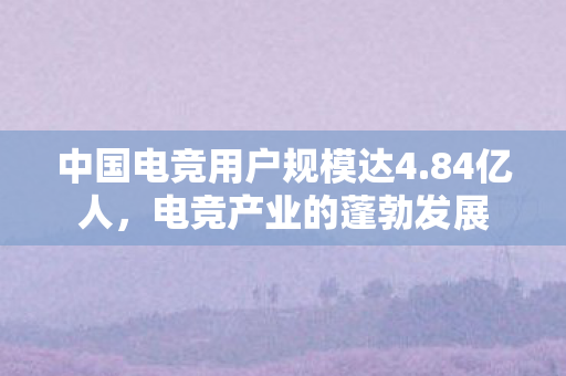 中国电竞用户规模达4图片