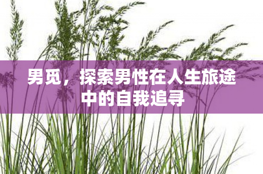 探索男性在人生旅途中的自我追寻图片