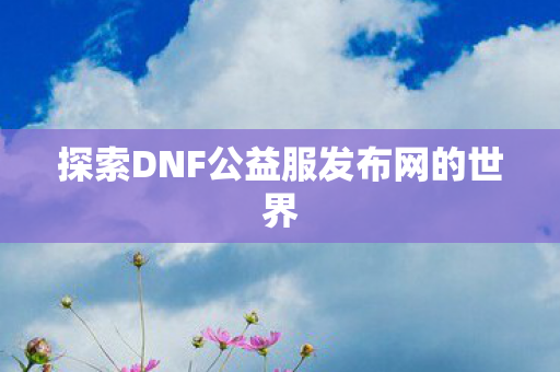 探索DNF公益服发布网的世界图片