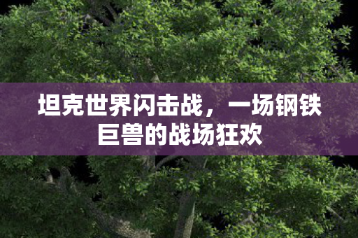 一场钢铁巨兽的战场狂欢图片
