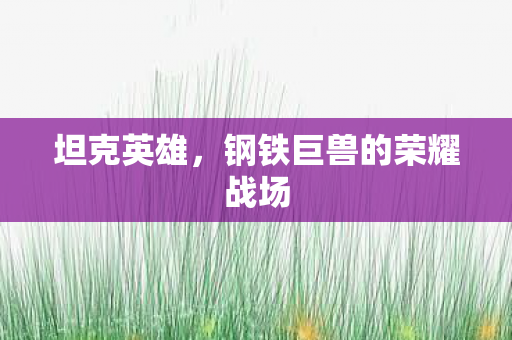 钢铁巨兽的荣耀战场图片