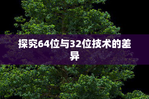 探究64位与32位技术的差异图片