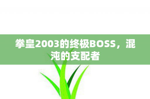 拳皇2003的终极BOSS图片