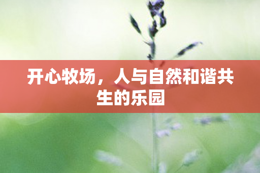 人与自然和谐共生的乐园图片