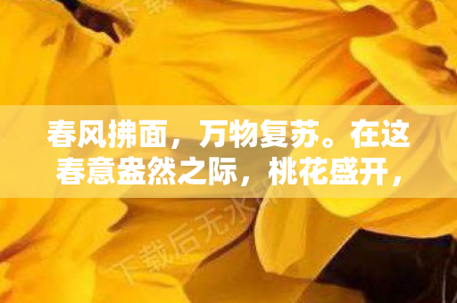 便让我们一同走进这桃花的世界图片