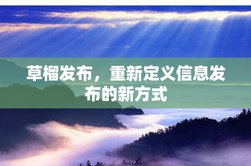 重新定义信息发布的新方式图片