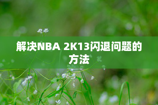 解决NBA 2K13闪退问题的方法图片