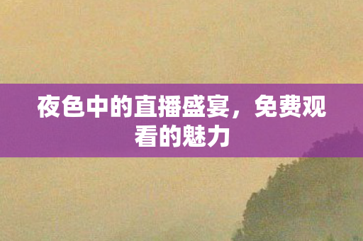 夜色中的直播盛宴图片