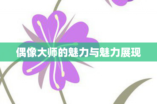 偶像大师的魅力与魅力展现图片