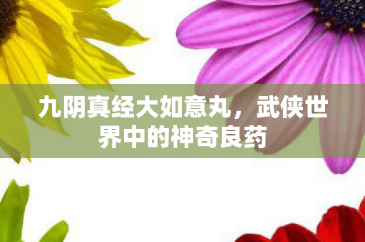 武侠世界中的神奇良药图片
