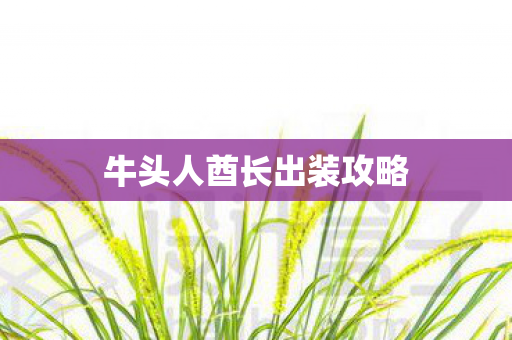 牛头人酋长出装攻略图片