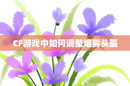 CF游戏中如何调整烟雾头盔图片