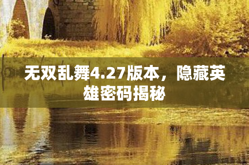 隐藏英雄密码揭秘图片