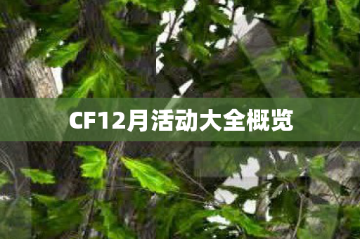 CF12月活动大全概览图片