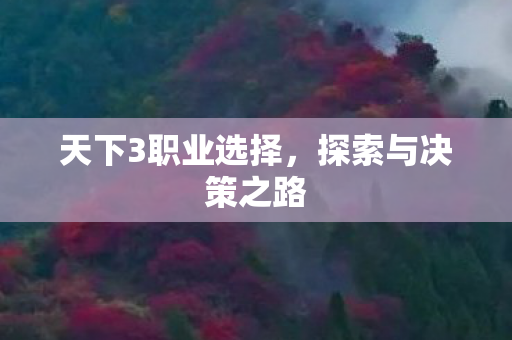 天下3职业选择图片