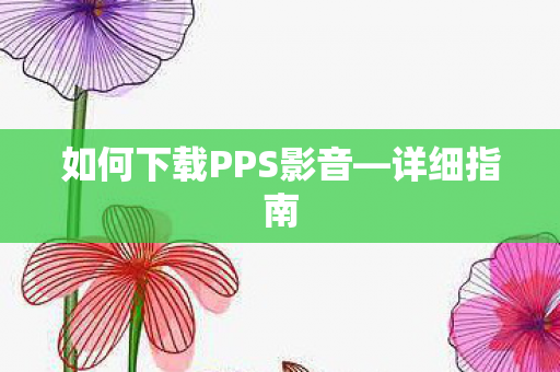 如何下载PPS影音图片