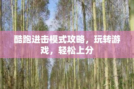 酷跑进击模式攻略图片