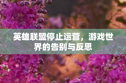 游戏世界的告别与反思图片