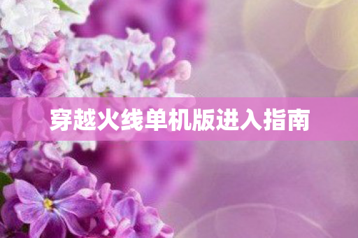 穿越火线单机版进入指南图片