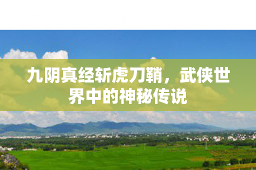 武侠世界中的神秘传说图片