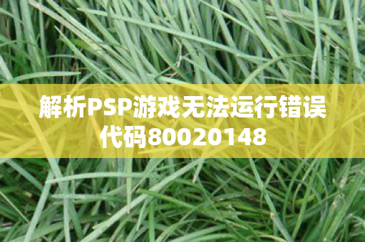 解析PSP游戏无法运行错误代码80020148图片