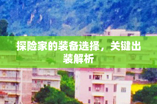 探险家的装备选择图片